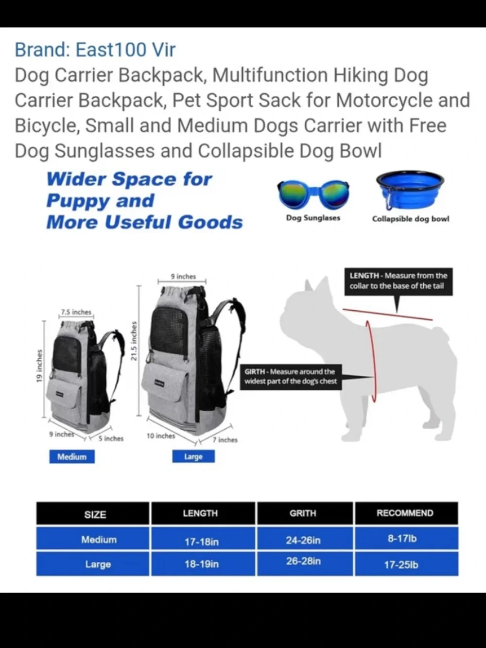 Gray and Black Small Pet Carrier Backpack